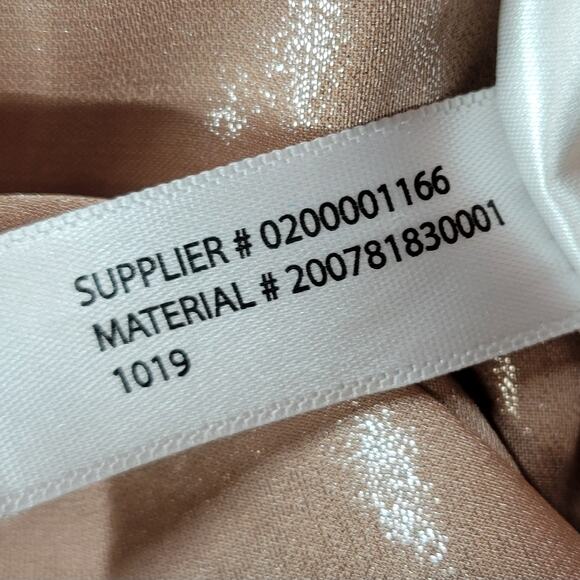 Lauren Ralph Lauren Metallic Blouse Womens M Liquid Pink Surplice Faux Wrap New - Picture 12 of 15